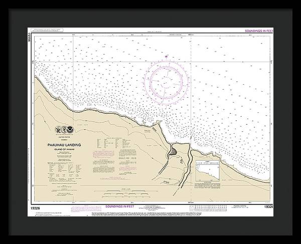 Nautical Chart-19326 Paauhau Landing Island-hawaii - Framed Print