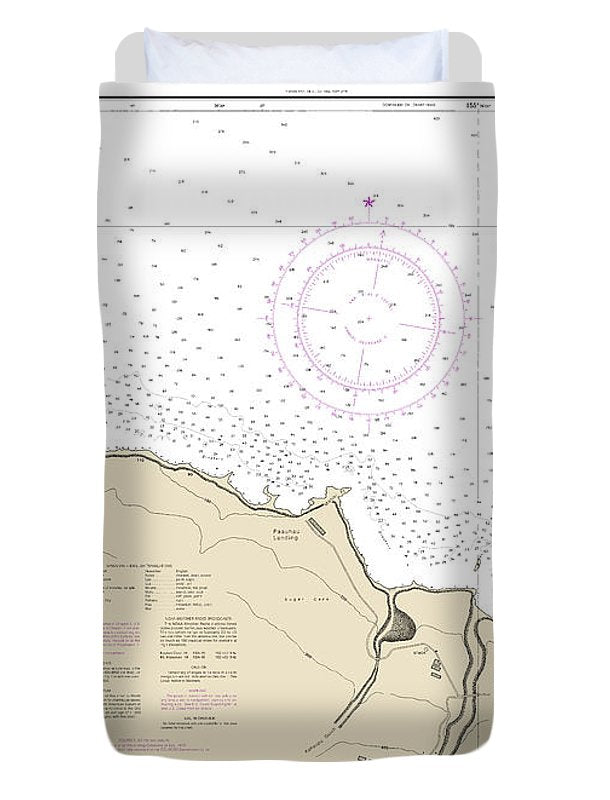 Nautical Chart-19326 Paauhau Landing Island-hawaii - Duvet Cover