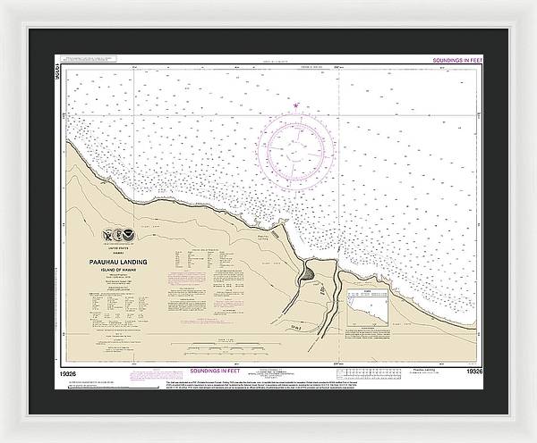 Nautical Chart-19326 Paauhau Landing Island-hawaii - Framed Print