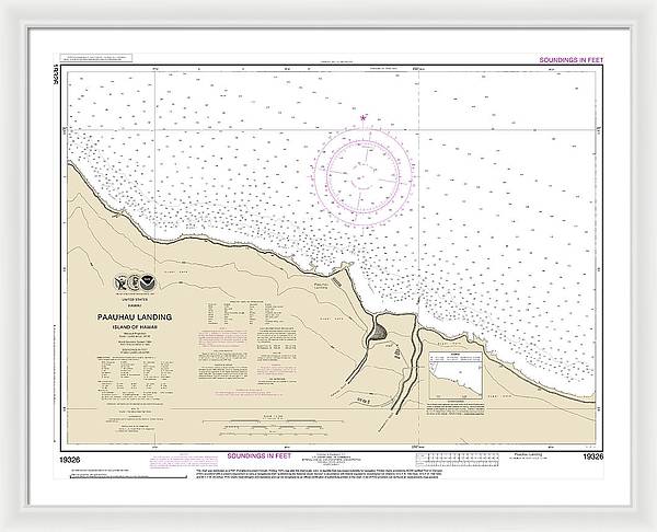 Nautical Chart-19326 Paauhau Landing Island-hawaii - Framed Print