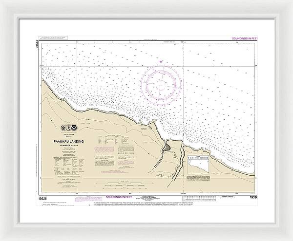 Nautical Chart-19326 Paauhau Landing Island-hawaii - Framed Print