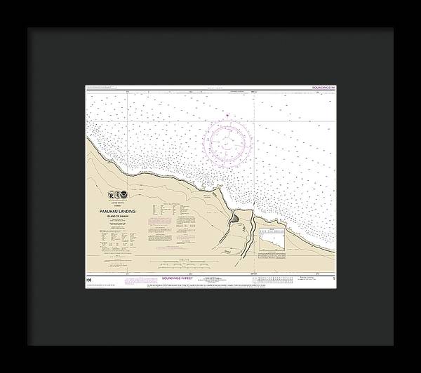 Nautical Chart-19326 Paauhau Landing Island-hawaii - Framed Print