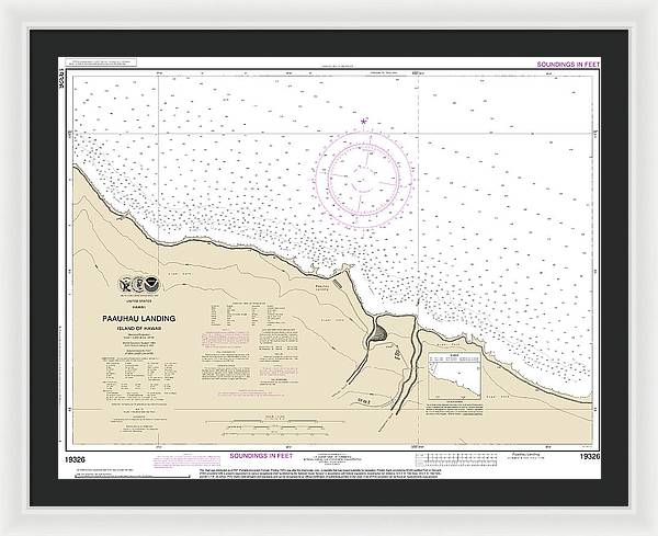 Nautical Chart-19326 Paauhau Landing Island-hawaii - Framed Print