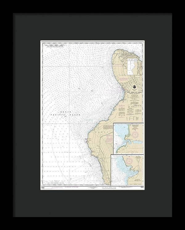 Nautical Chart-19327 West Coast-hawaii Cook Point-upolu Point, Keauhou Bay, Honokohau Harbor - Framed Print