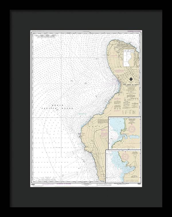 Nautical Chart-19327 West Coast-hawaii Cook Point-upolu Point, Keauhou Bay, Honokohau Harbor - Framed Print