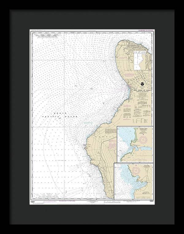 Nautical Chart-19327 West Coast-hawaii Cook Point-upolu Point, Keauhou Bay, Honokohau Harbor - Framed Print