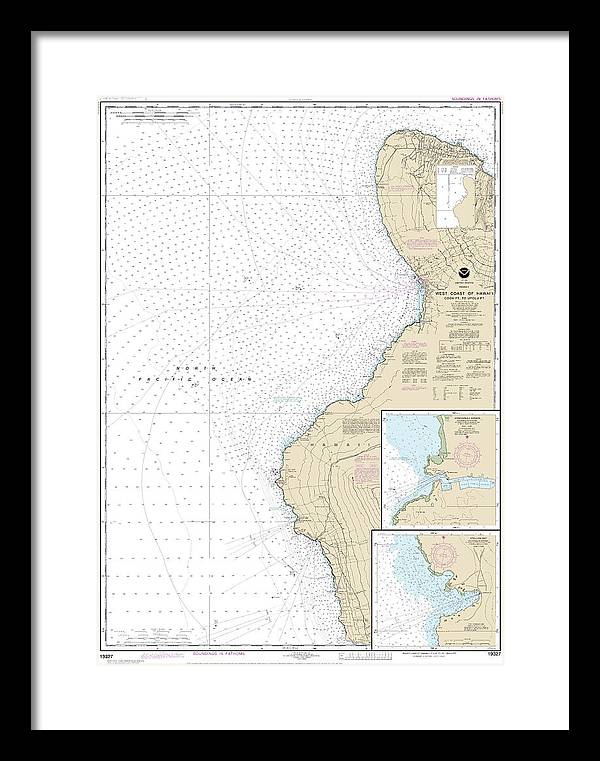 Nautical Chart-19327 West Coast-hawaii Cook Point-upolu Point, Keauhou Bay, Honokohau Harbor - Framed Print