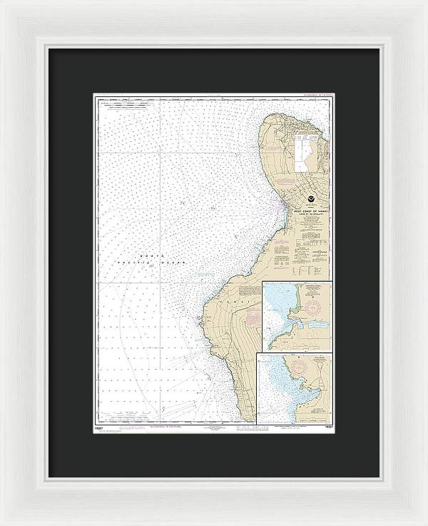 Nautical Chart-19327 West Coast-hawaii Cook Point-upolu Point, Keauhou Bay, Honokohau Harbor - Framed Print