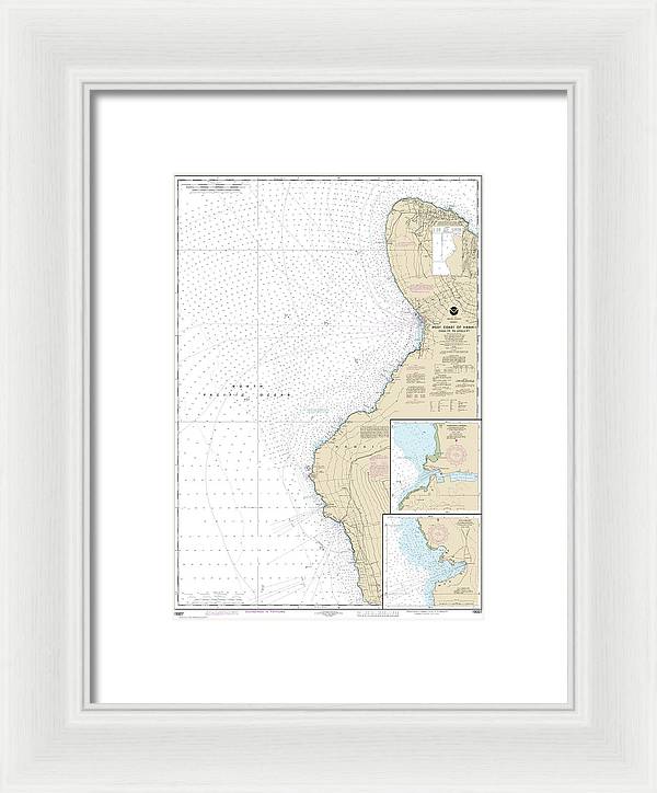 Nautical Chart-19327 West Coast-hawaii Cook Point-upolu Point, Keauhou Bay, Honokohau Harbor - Framed Print