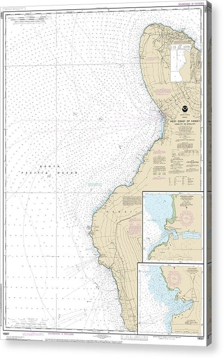 Nautical Chart-19327 West Coast-Hawaii Cook Point-Upolu Point, Keauhou Bay, Honokohau Harbor  Acrylic Print