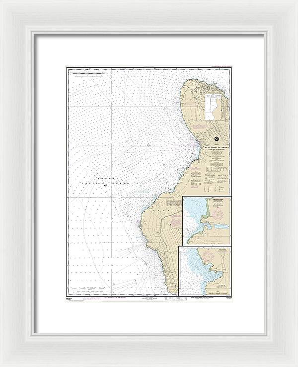 Nautical Chart-19327 West Coast-hawaii Cook Point-upolu Point, Keauhou Bay, Honokohau Harbor - Framed Print