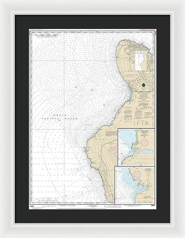 Nautical Chart-19327 West Coast-hawaii Cook Point-upolu Point, Keauhou Bay, Honokohau Harbor - Framed Print