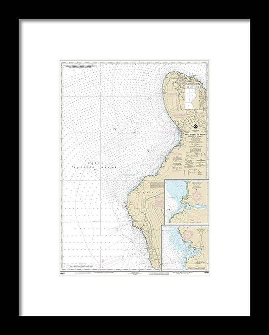 A beuatiful Framed Print of the Nautical Chart-19327 West Coast-Hawaii Cook Point-Upolu Point, Keauhou Bay, Honokohau Harbor by SeaKoast