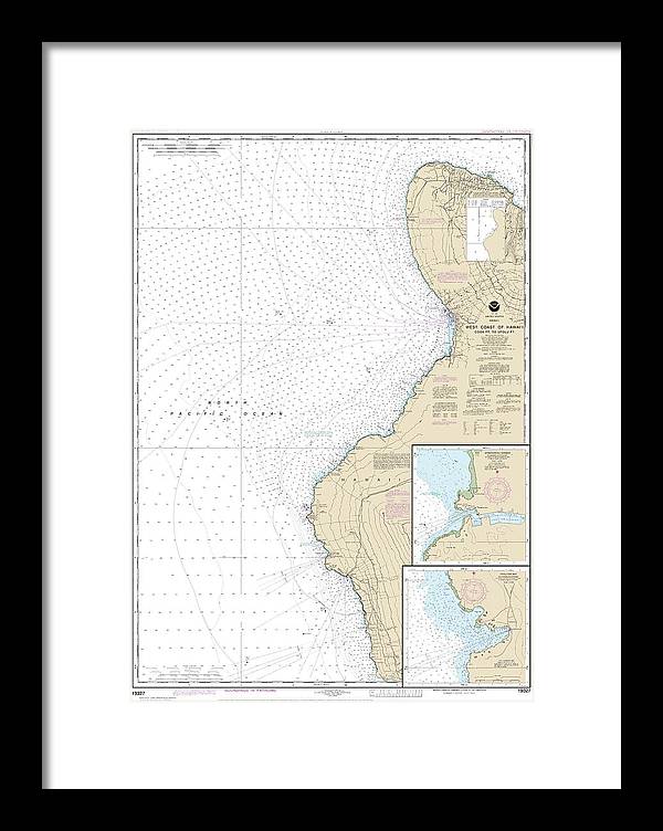 Nautical Chart-19327 West Coast-hawaii Cook Point-upolu Point, Keauhou Bay, Honokohau Harbor - Framed Print