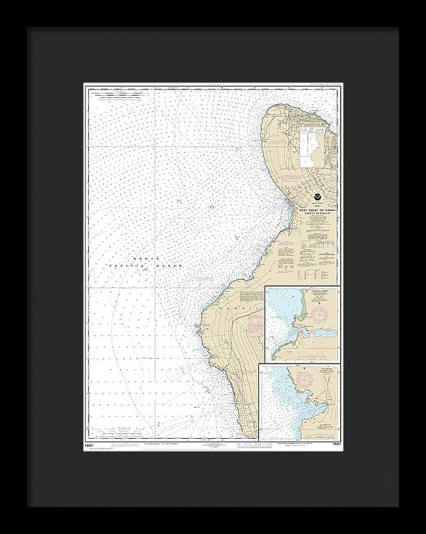 Nautical Chart-19327 West Coast-hawaii Cook Point-upolu Point, Keauhou Bay, Honokohau Harbor - Framed Print