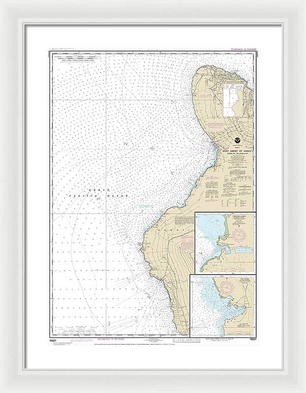 Nautical Chart-19327 West Coast-hawaii Cook Point-upolu Point, Keauhou Bay, Honokohau Harbor - Framed Print