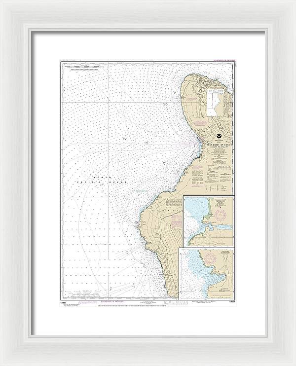 Nautical Chart-19327 West Coast-hawaii Cook Point-upolu Point, Keauhou Bay, Honokohau Harbor - Framed Print