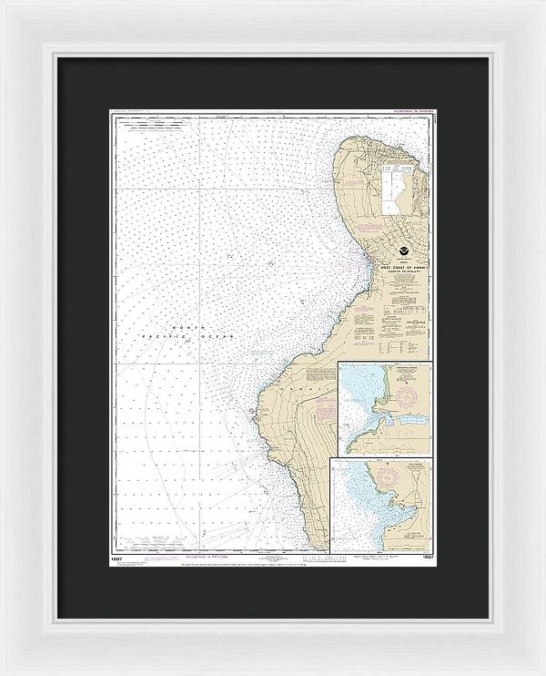 Nautical Chart-19327 West Coast-hawaii Cook Point-upolu Point, Keauhou Bay, Honokohau Harbor - Framed Print