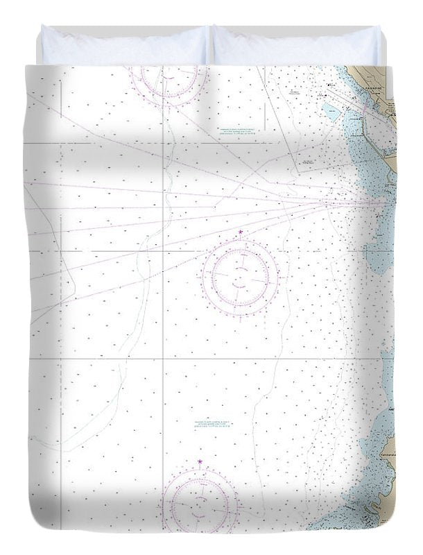 Nautical Chart-19330 Kawaihae Bay-island-hawaii - Duvet Cover