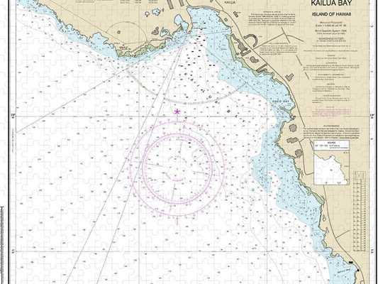 Nautical Chart 19331 Kailua Bay Island Hawaii Puzzle