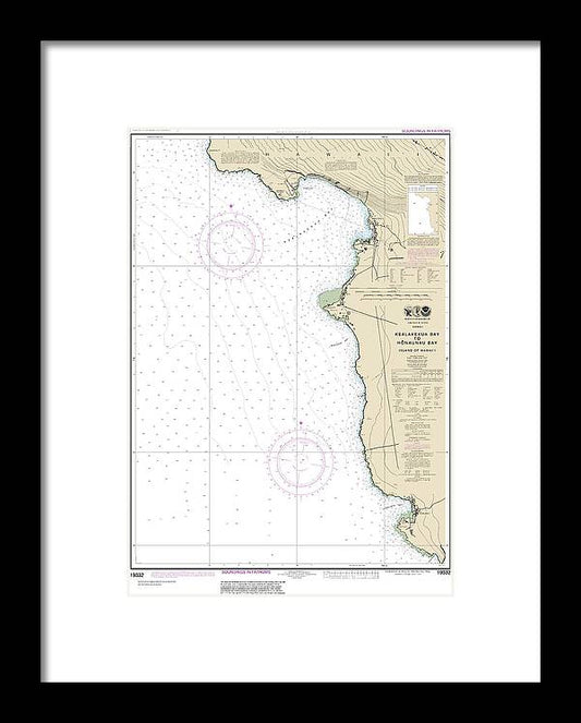 A beuatiful Framed Print of the Nautical Chart-19332 Kealakekua Bay-Honaunau Bay by SeaKoast