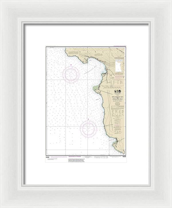 Nautical Chart-19332 Kealakekua Bay-honaunau Bay - Framed Print