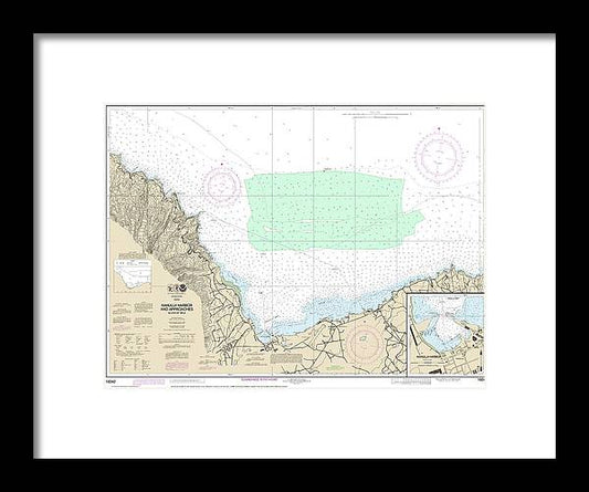 A beuatiful Framed Print of the Nautical Chart-19342 Kahului Harbor-Approaches, Kahului Harbor by SeaKoast