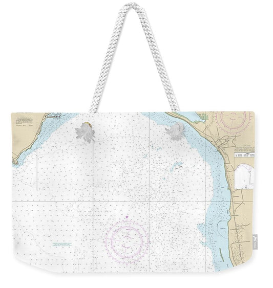 Nautical Chart-19350 Island-maui Maalaea Bay - Weekender Tote Bag