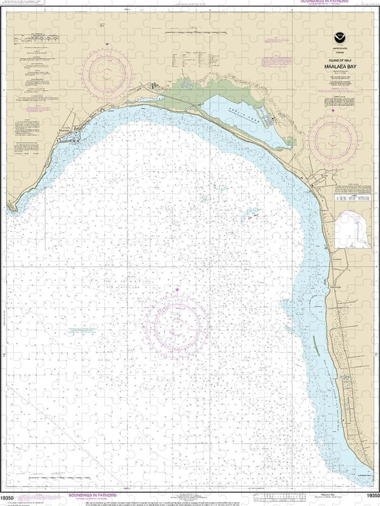 Nautical Chart 19350 Island Maui Maalaea Bay Puzzle