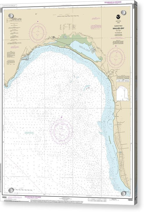 Nautical Chart-19350 Island-maui Maalaea Bay - Acrylic Print