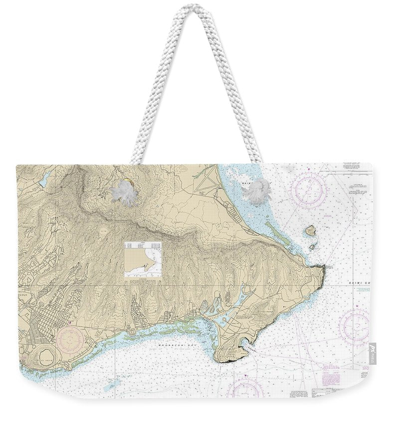 Nautical Chart-19358 Southeast Coast-oahu Waimanalo Bay-diamond Head - Weekender Tote Bag