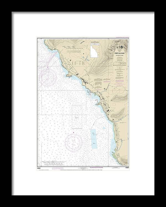 A beuatiful Framed Print of the Nautical Chart-19361 Port Waianae Island-Oahu by SeaKoast