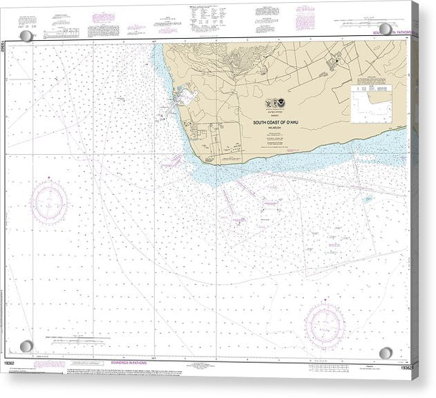 Nautical Chart-19362 South Coast-oahu Kalaeloa - Acrylic Print