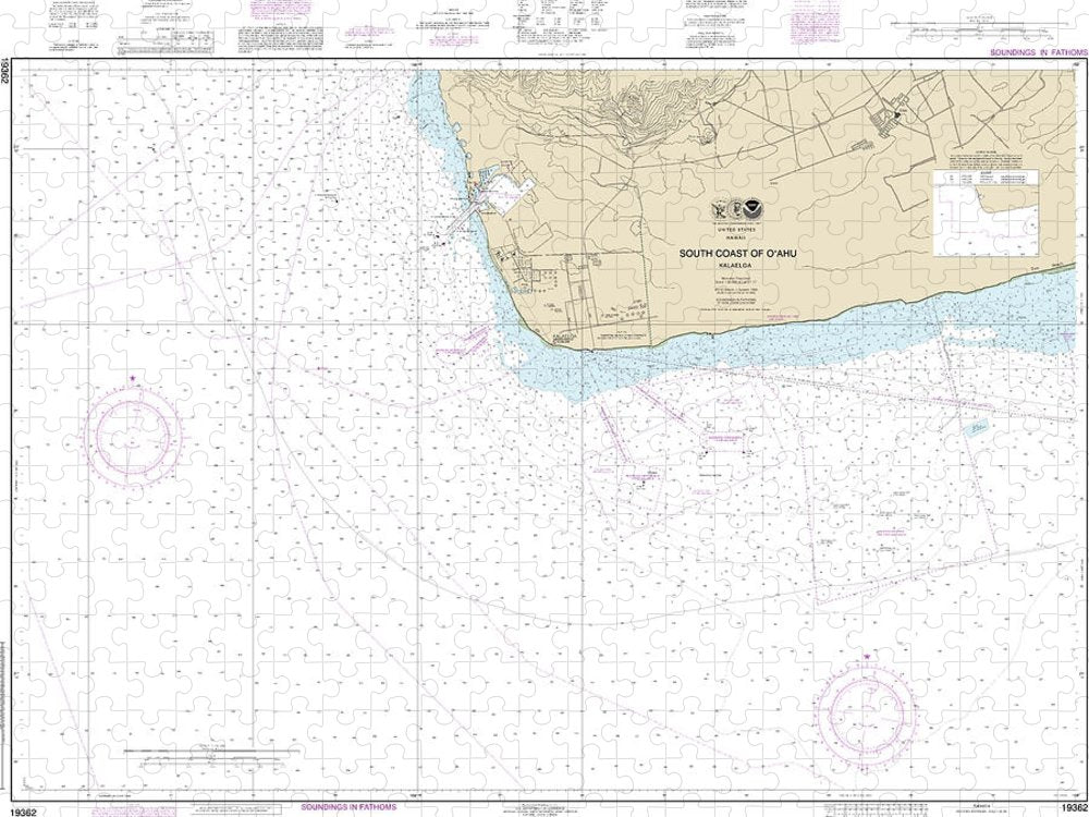 Nautical Chart 19362 South Coast Oahu Kalaeloa Puzzle