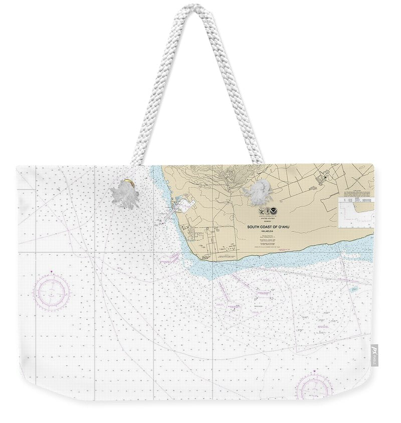 Nautical Chart-19362 South Coast-oahu Kalaeloa - Weekender Tote Bag