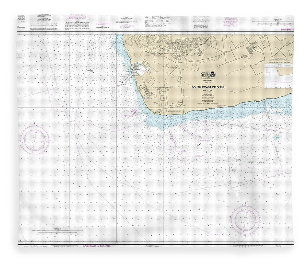 Nautical Chart 19362 South Coast Oahu Kalaeloa Blanket