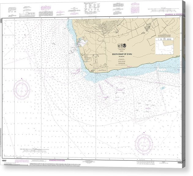 Nautical Chart-19362 South Coast-Oahu Kalaeloa  Acrylic Print