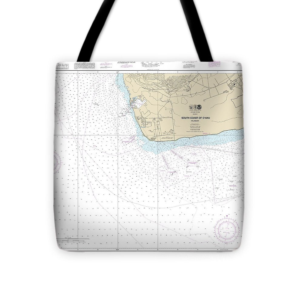 Nautical Chart-19362 South Coast-oahu Kalaeloa - Tote Bag