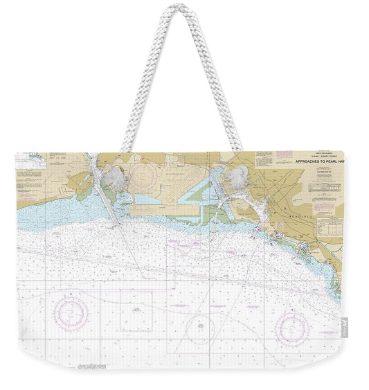 Nautical Chart-19369 Oahu South Coast Approaches-pearl Harbor - Weekender Tote Bag