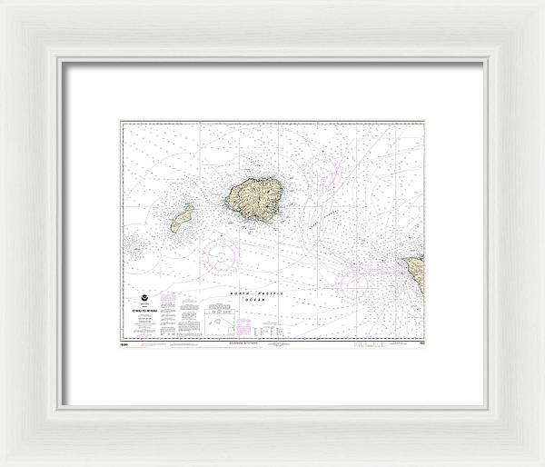 Nautical Chart-19380 Oahu-niihau - Framed Print