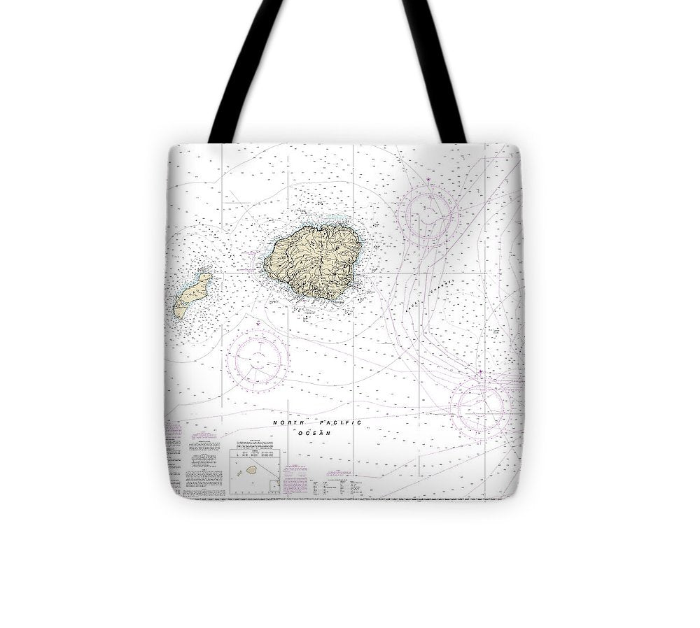 Nautical Chart 19380 Oahu Niihau Tote Bag