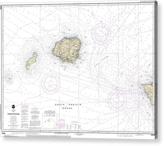 Nautical Chart-19380 Oahu-Niihau  Acrylic Print