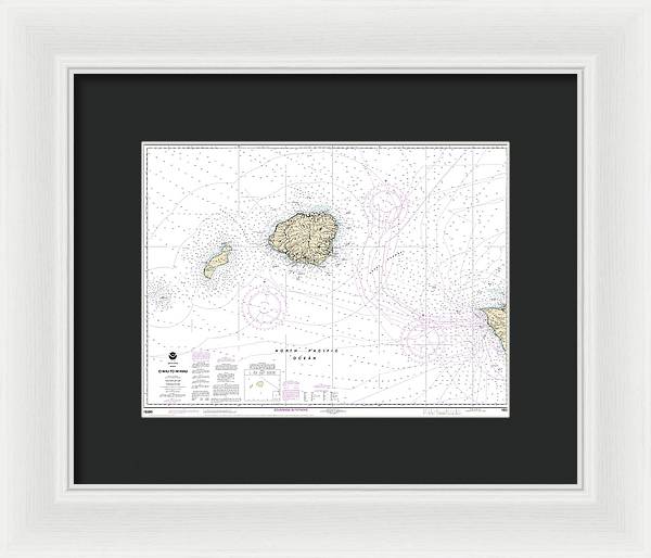 Nautical Chart-19380 Oahu-niihau - Framed Print