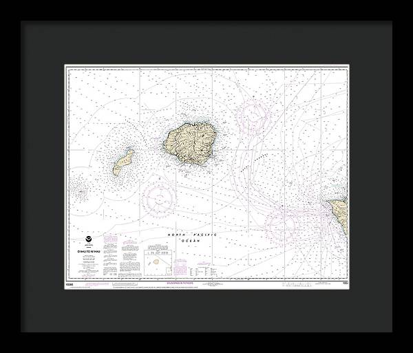 Nautical Chart-19380 Oahu-niihau - Framed Print