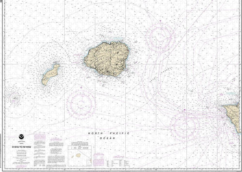 Nautical Chart-19380 Oahu-niihau - Puzzle