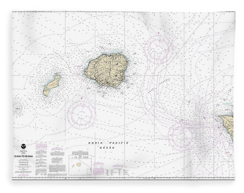 Nautical Chart-19380 Oahu-niihau - Blanket