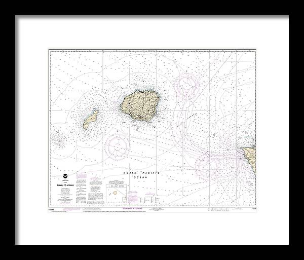 Nautical Chart-19380 Oahu-niihau - Framed Print