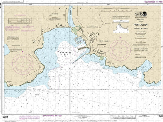 Nautical Chart 19382 Port Allen Island Kauai Puzzle