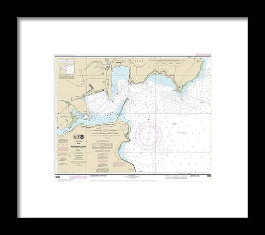 A beuatiful Framed Print of the Nautical Chart-19383 Kauai Nawiliwili Bay by SeaKoast