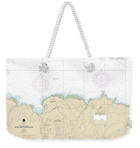Nautical Chart-19385 North Coast-kauai Haena Point-kepuhi Point - Weekender Tote Bag